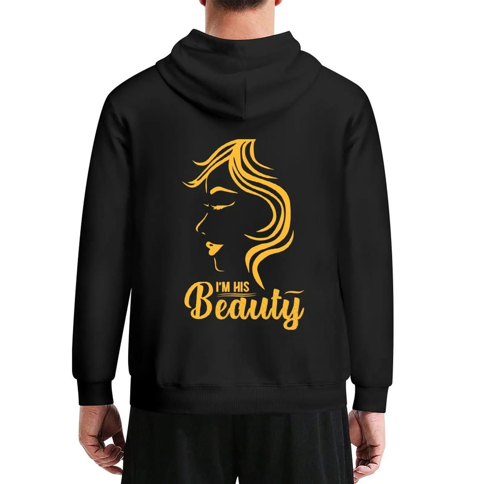 I’m his beauty Hoodie korean style clothes graphic t shirts men blouse men's autumn clothes hoodie oversize