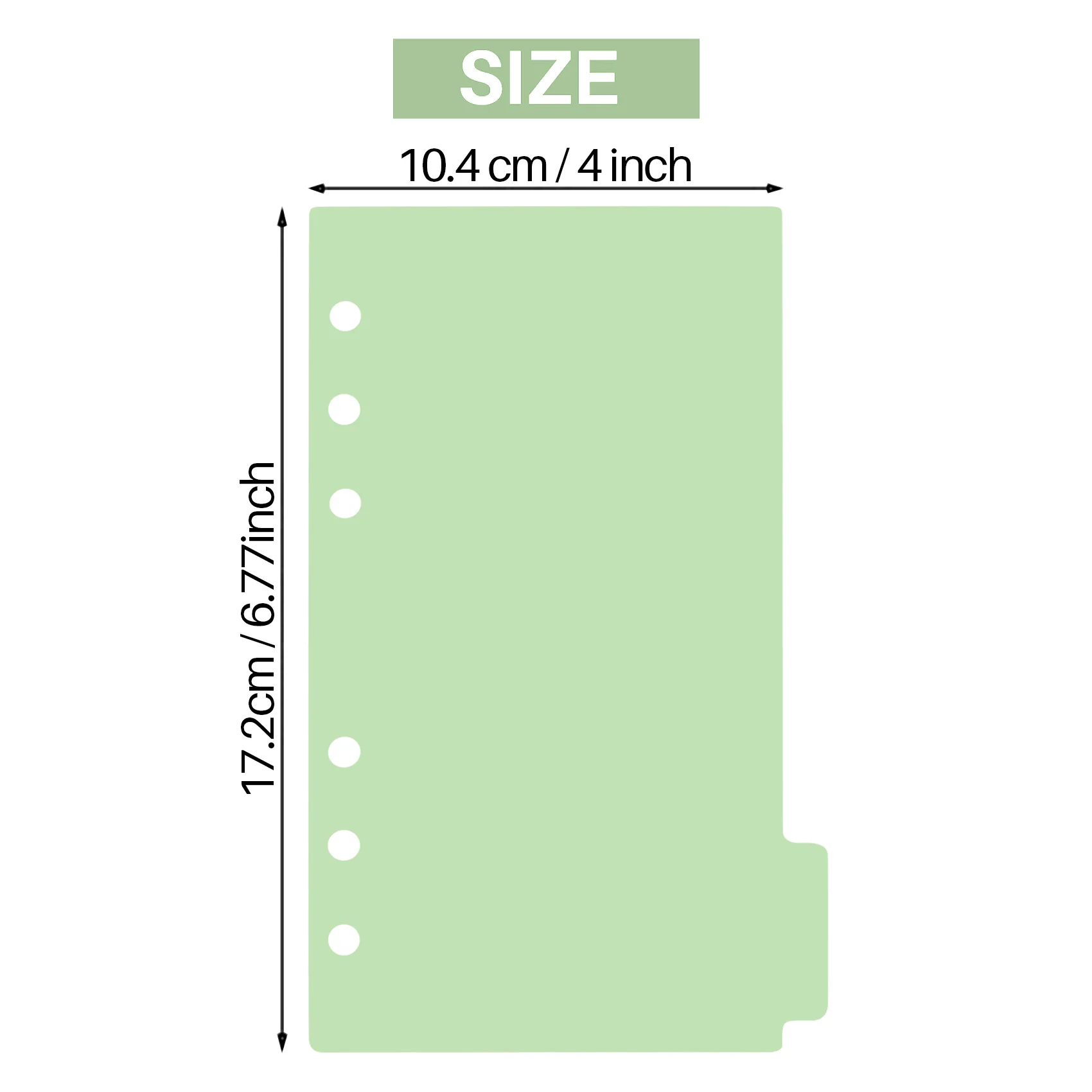 10 Sets A6-Themen-Trennblätter, Papierblatt, gestanzte Aktenkarten-Trennblätter, Registerteiler mit Tabs für Notebook-Einsatzplaner-ABIU