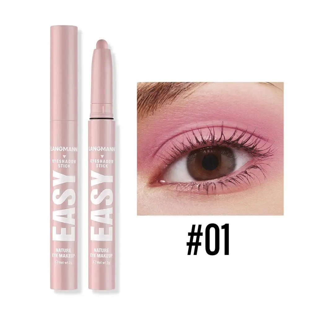 Ombretto monocromatico Stick Waterproof Lasting Highgloss Matte Eyeliner Pearlescent Eyeshadow sdraiato Silkworm Makeup Pen V9j2