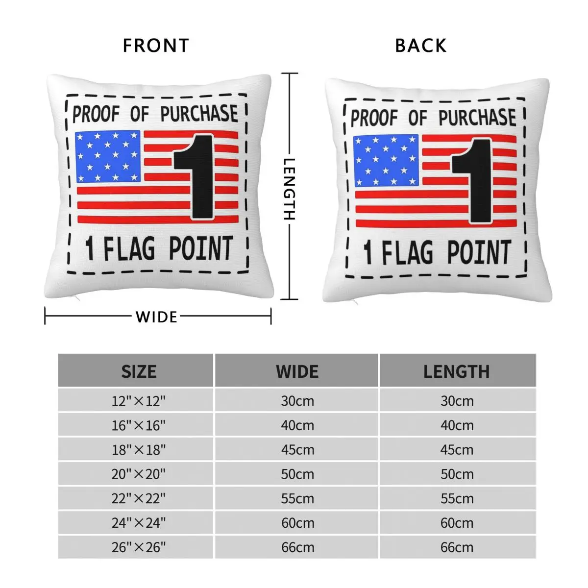 G.I. Joe Flag Point Square Pillowcase Polyester Linen Velvet Pattern Zip Decorative Throw Pillow Case Home Cushion Cover