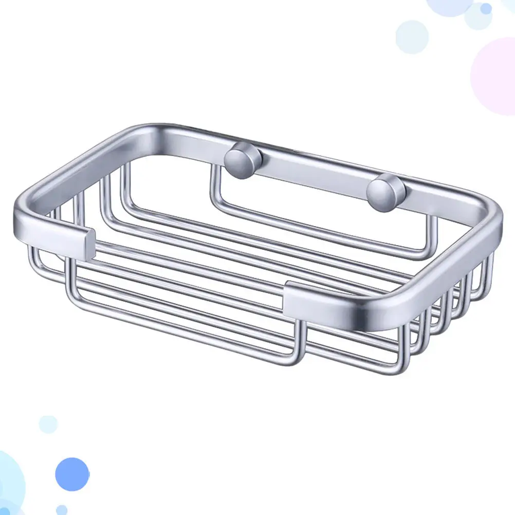 Aluminium Soap Tray Holder Soap Dish with Holes Sturdy Non Slip Base for Bathroom Kitchen Counter