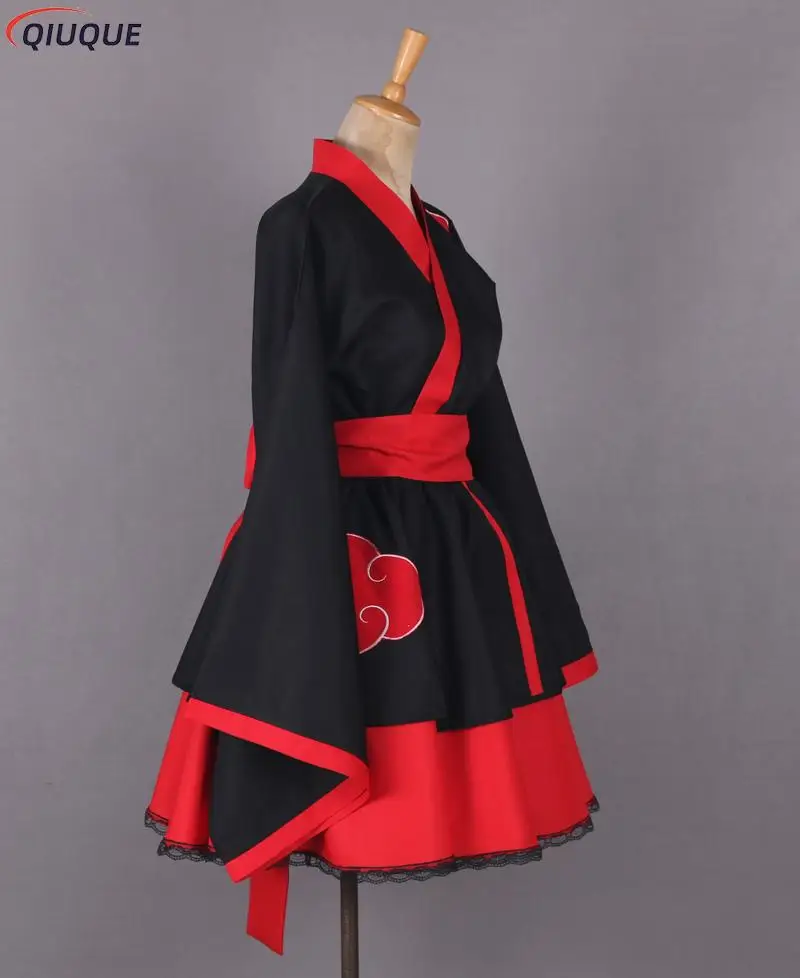 Anime Shippuden Sex rewersja Kimono sukienka Lolita Akatsuki przebranie na karnawał kobiet sukienki w stylu japońskim