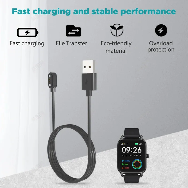 USB Smart Watch Charger Magnetic Charging Cable Built-in Voltage Regulator for Xiaom Haylou RS4 Plus Cable