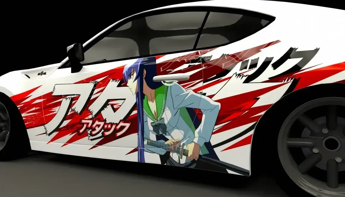 Japanese Car Painting Manga Decals Large Vehicle Graphics Sexy Anime Girl Car Stickers Manga Theme Side Car Stickers Anime Decal