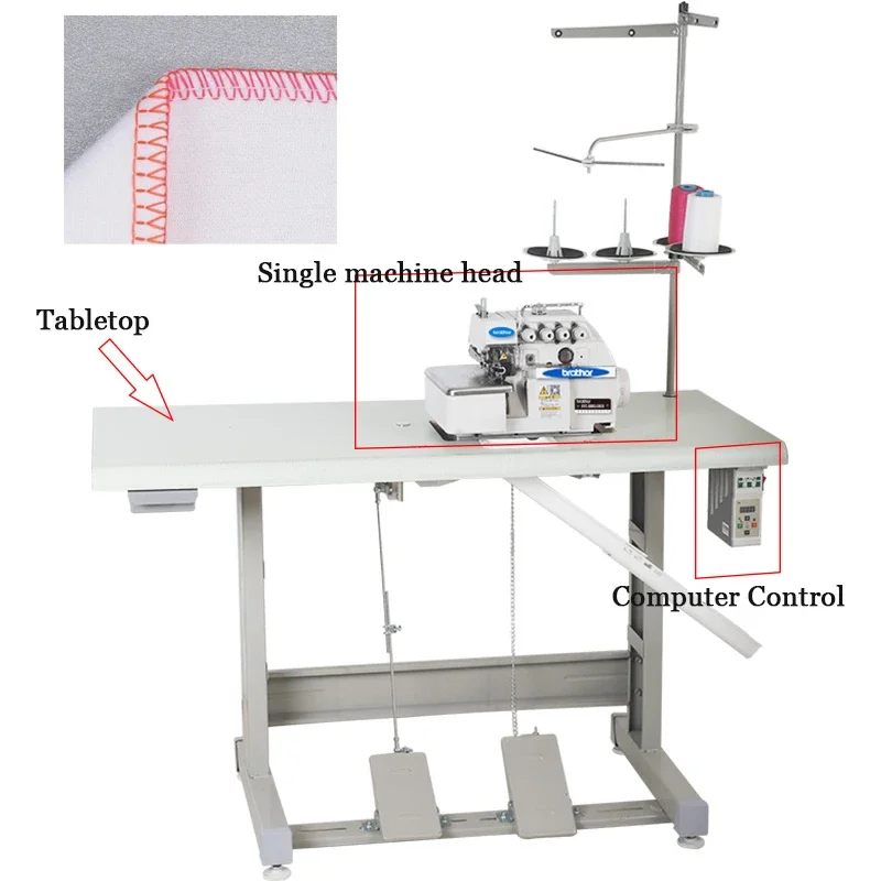 Máquina De Costura Overlock De Alta Velocidade Super, Direct Drive, 3 4 5 Linha Overedge Máquina De Costura