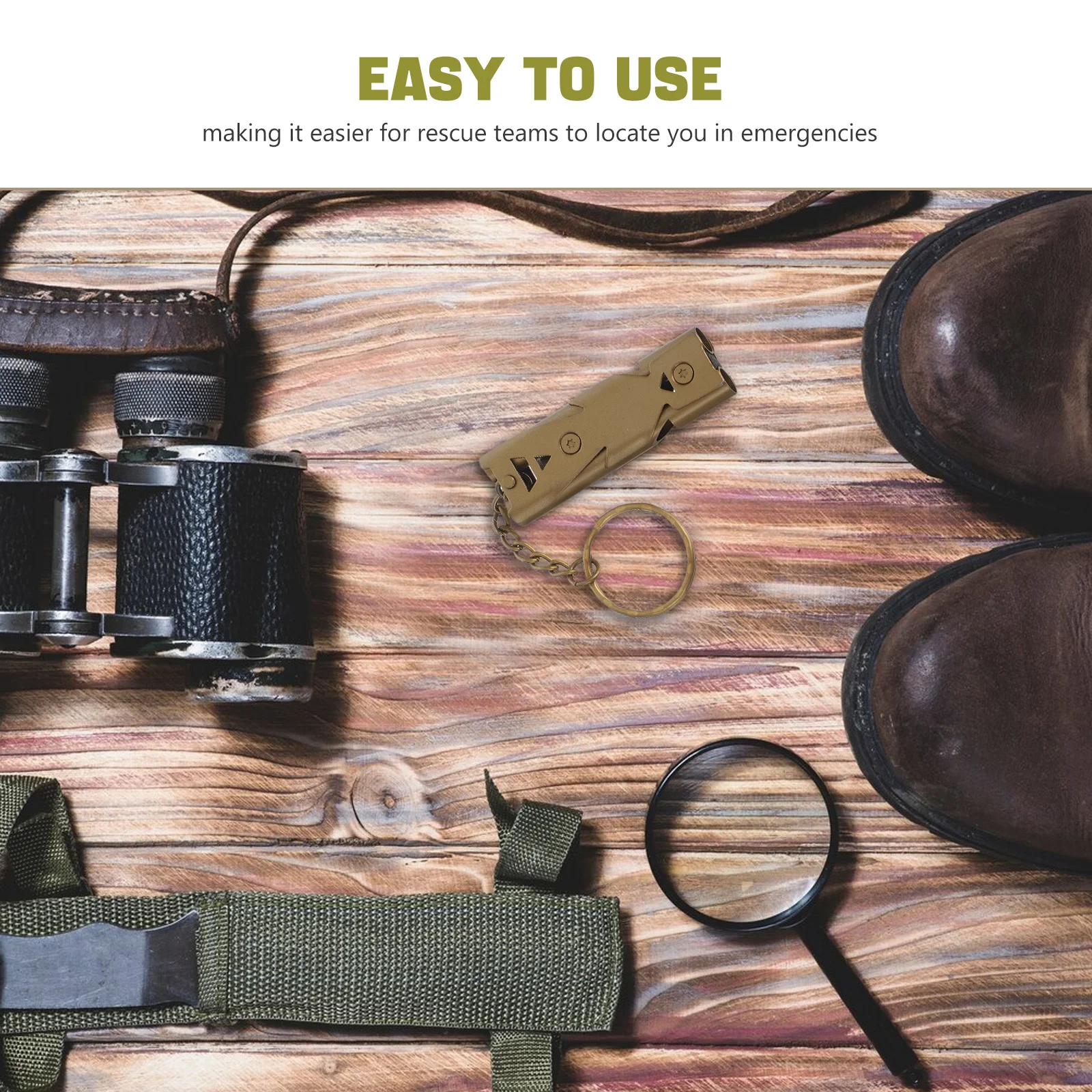 صفارة إنقاذ مدمجة طويلة المدى للطوارئ للمشي لمسافات طويلة وحقيبة الظهر والتخييم والبقاء على قيد الحياة معدات السلامة في الهواء الطلق