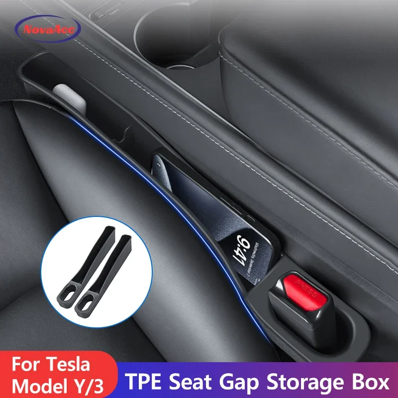 

2PCS Center Console Organizer Tray for Tesla Model 3 Y 2024-2017 Highland Seat Side Storage Box for Phone Holder Sunglasses Key