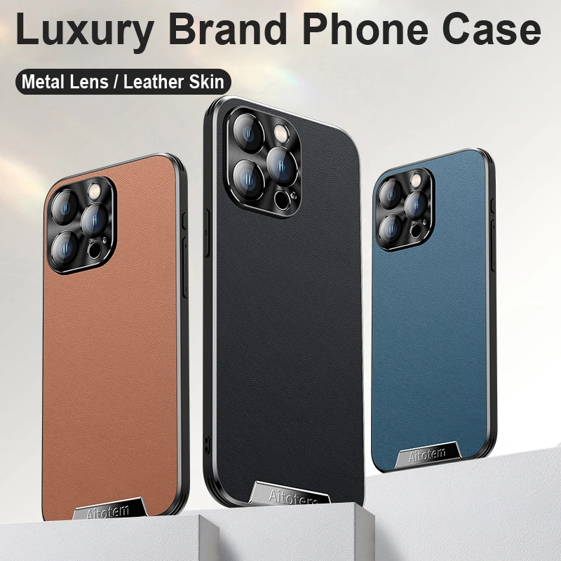 High Quality For iPhone 15 Pro Max Case Leather Skin Brand Phone Back Case For iPhone 15 Pro Max iPhone15 Cover Shell Bumper