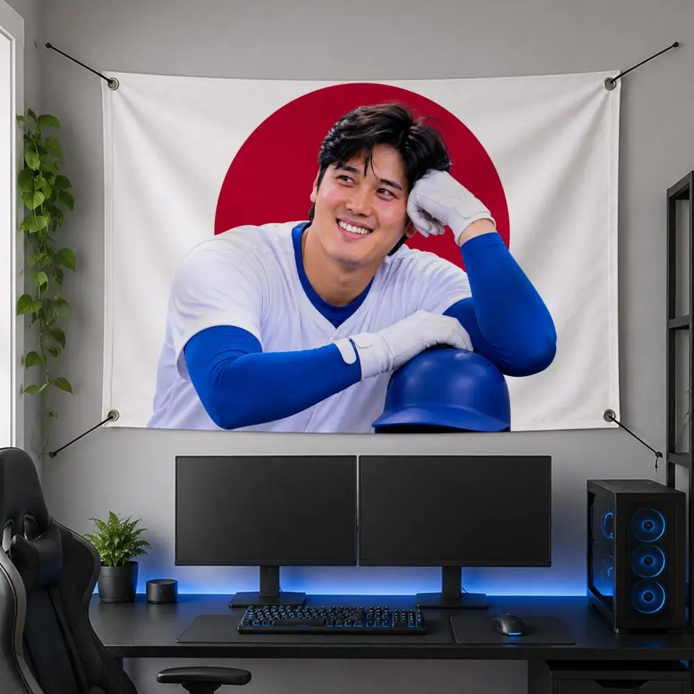 Athlete Baseball S-Shohei Ohtani Flags Flag Banner for Bedroom Dorm Party Home Living Room Game Room Gift