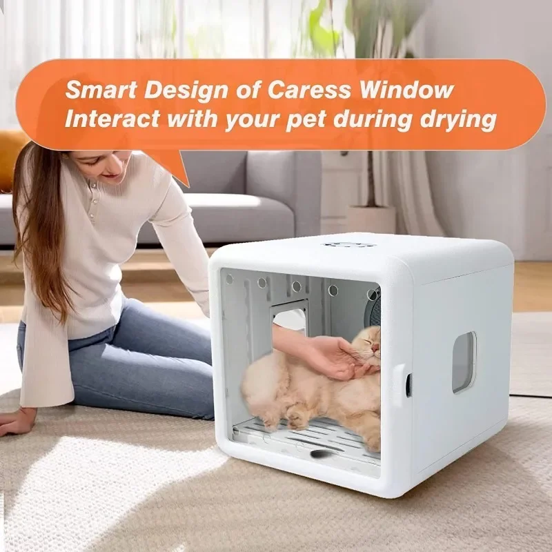 65L Automatic Pet Dryer Box for pets with Smart Temperature Control 360 Drying Quick Drying Pet Hair Adjustable Temperature