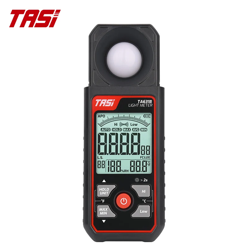 TASI TA631A TA631B Didital Light Meter Photography Luxmeter 300000LUX Illuminometer Lx/FC Measure Photometer Enviromental Tester