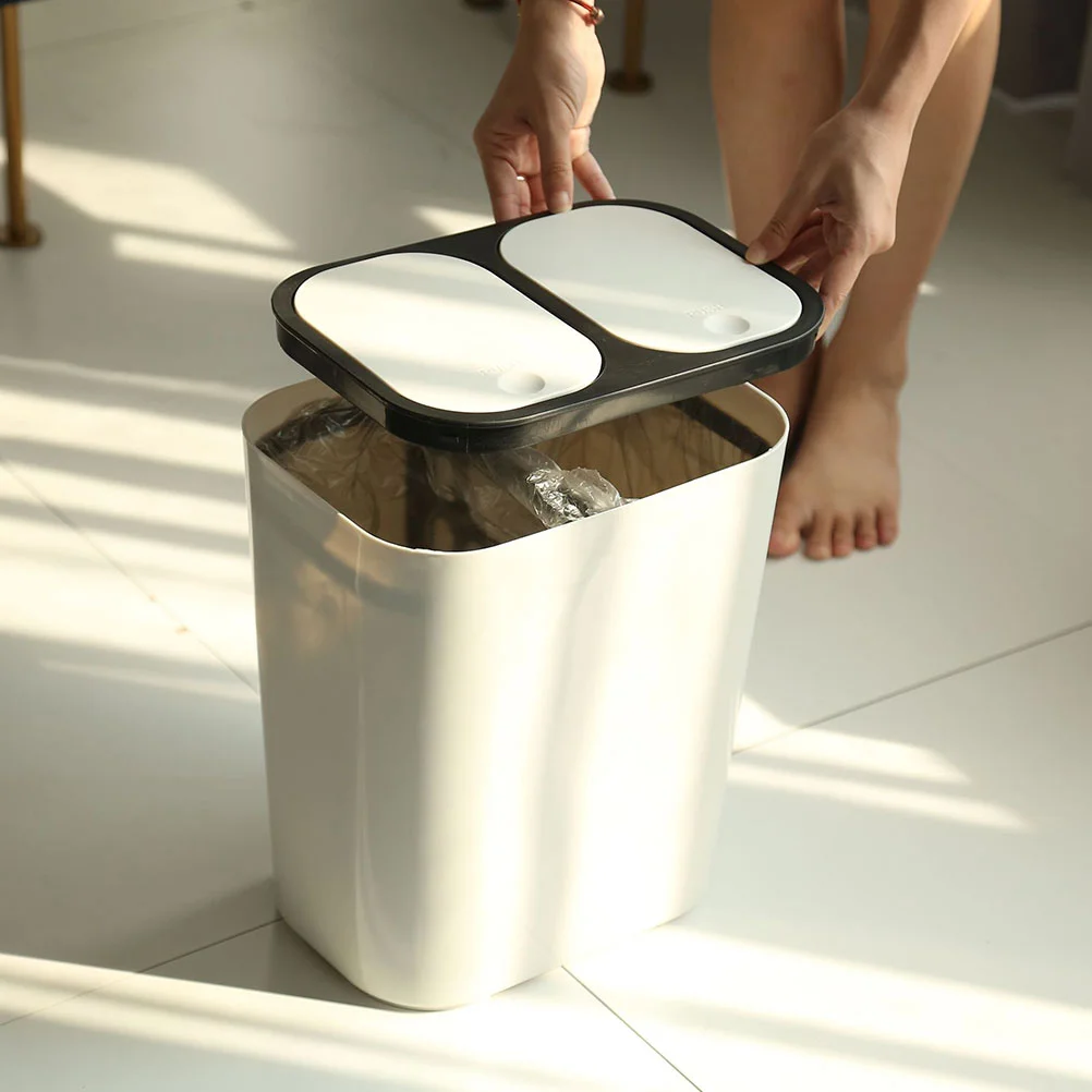 Dry Wet Classified Trash Can Dual Compartment Waste Bin Garbage Can Trash Container trash bin trashcan