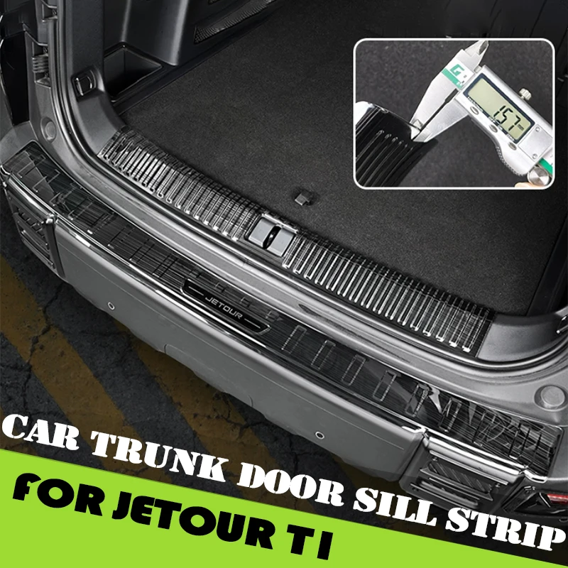

Car Trunk Rear Guard Fit for Jetour Shanhai T1 2024 2025 Stainless Steel Trunk Threshold Strip Pedal Car Interior Accessories