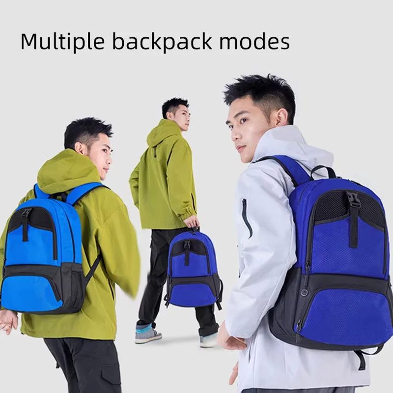 حقيبة ظهر رياضية للياقة البدنية واليوجا مع جيب للأحذية في الهواء الطلق كبيرة للتخييم والمشي لمسافات طويلة وحقيبة كرة السلة بسعة معدات كرة القدم