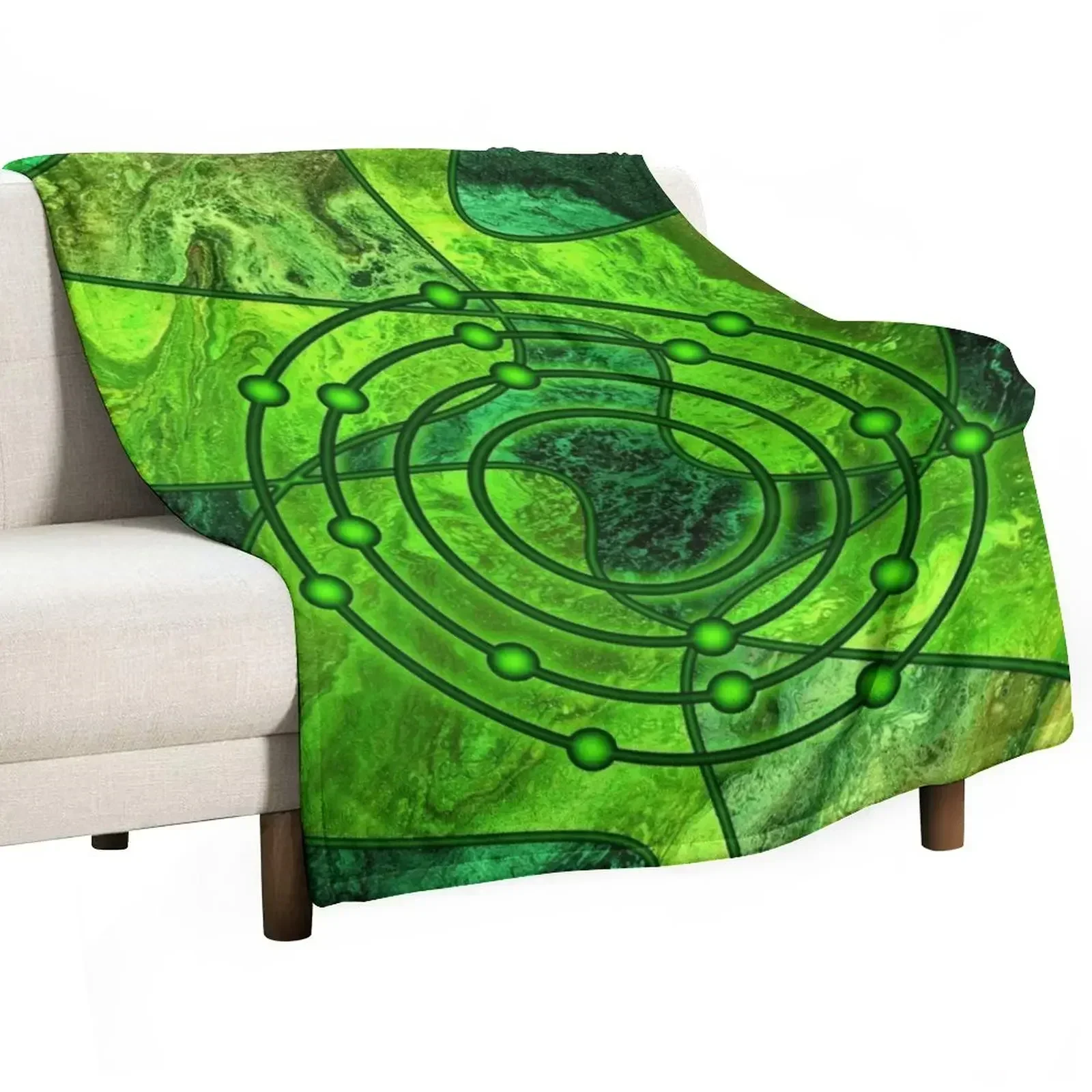 Element 17: Chlorine Throw Blanket Custom Bed Fashionable Luxury Designer Blankets