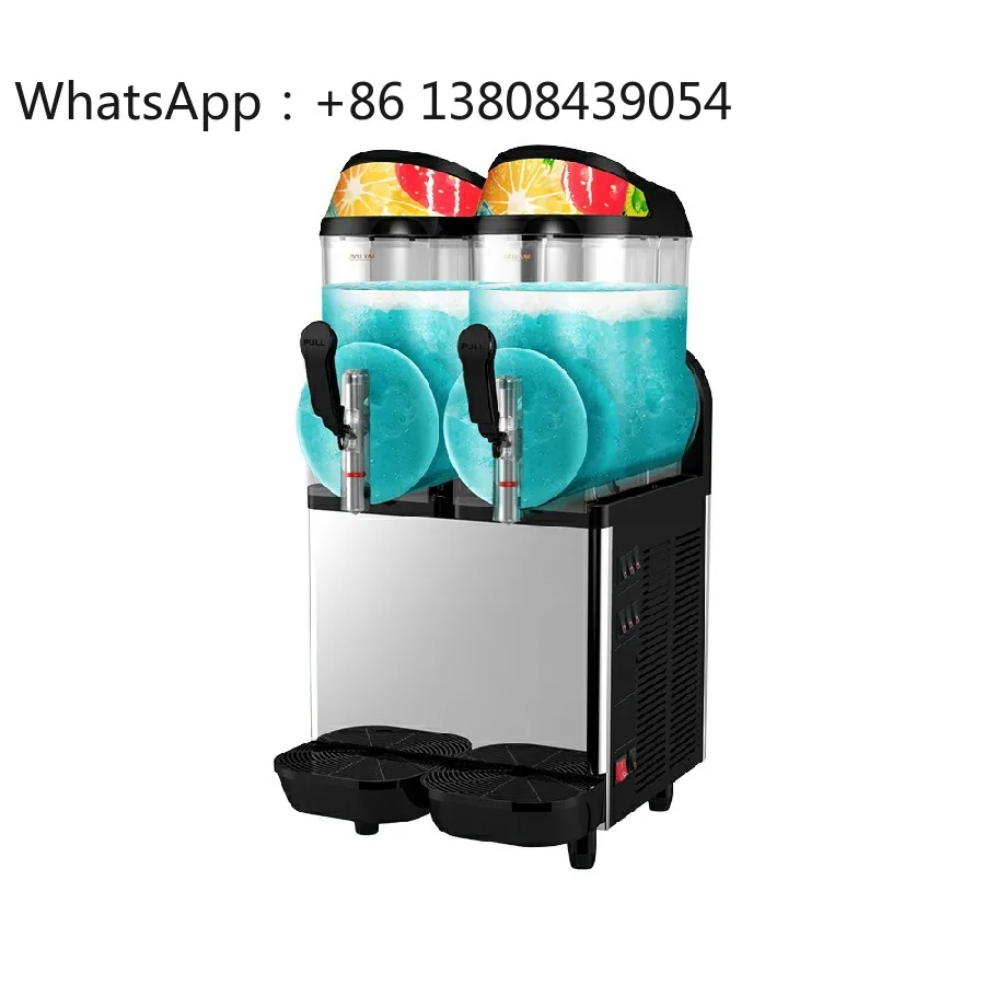 

Frozen Drink Slush Ice Machine 2 Tank 12L Ice Cream Maker Slush Machine