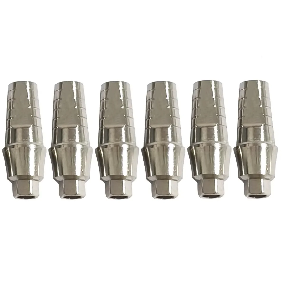 

6pcs Cemented abutment Ti straight abutment compatible with MIS Seven SP