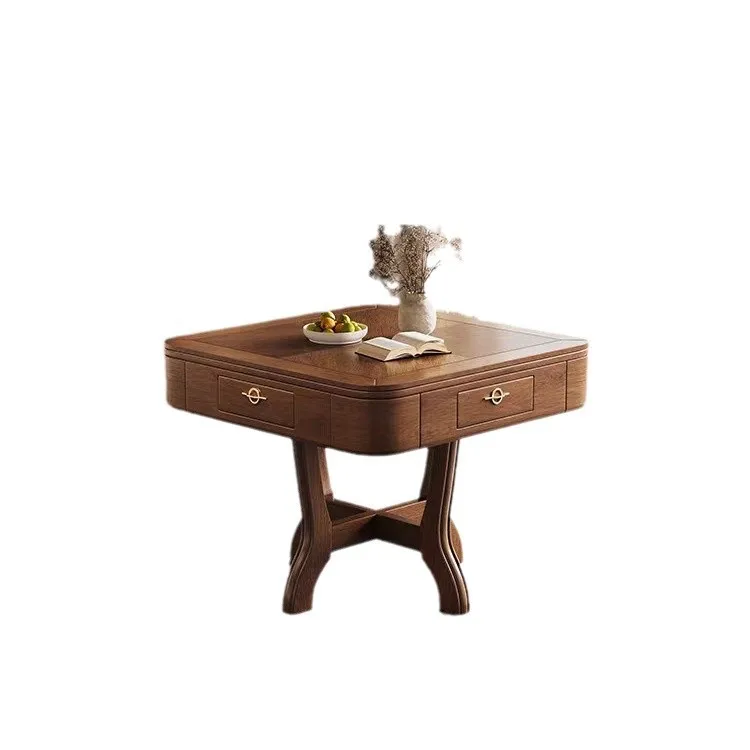 يمكن تخزين طاولة الشاي الخشبية الصلبة آلة جونغ طاولة جونغ طاولة طعام ذات غرض مزدوج أوتوماتيكية بالكامل منزلية متكاملة جديدة #3