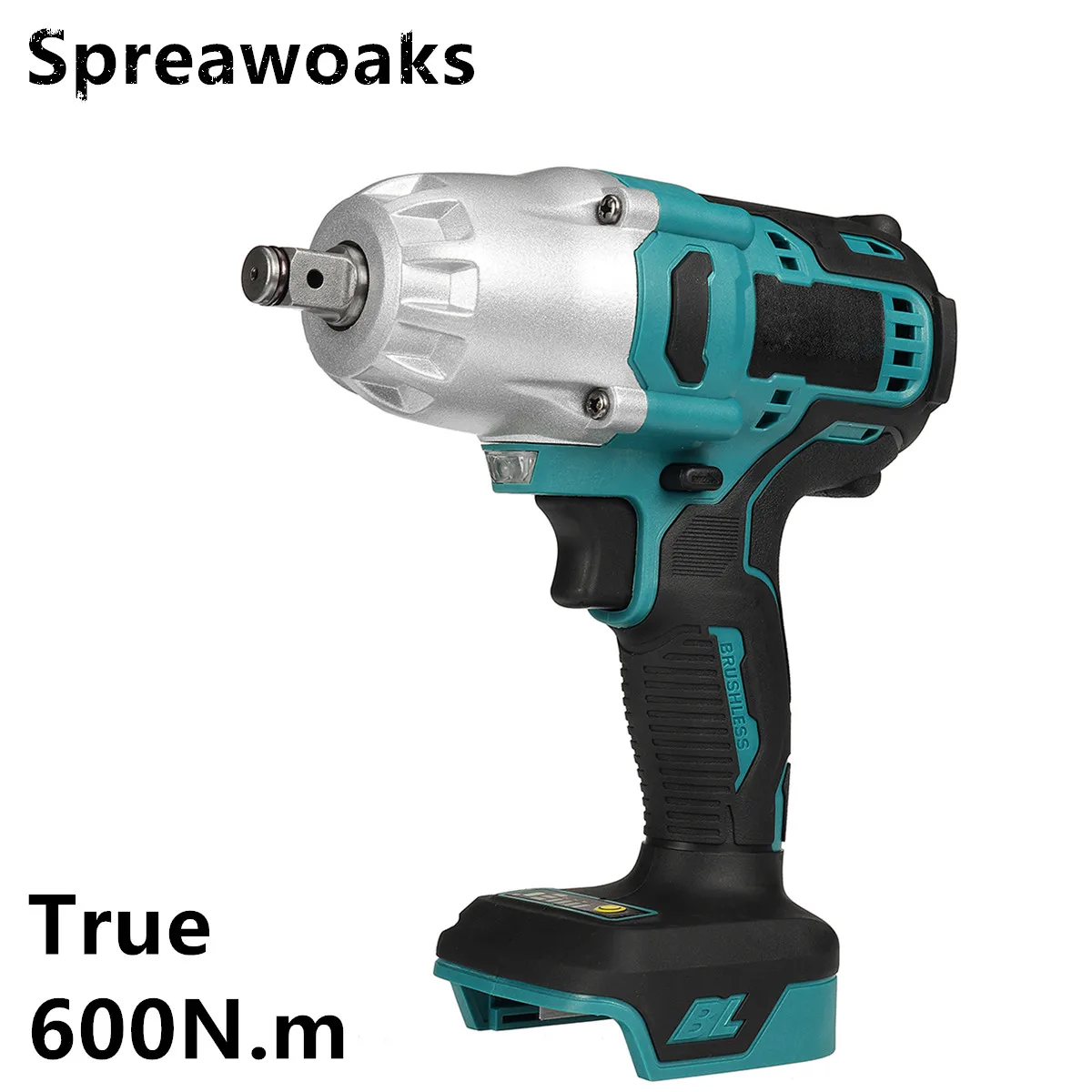 

True 600N.m Brushless Cordless 1/2inch Impact Wrench Rechargeable High Torque Car Truck Repair Power Tool For Makita 18V Battery