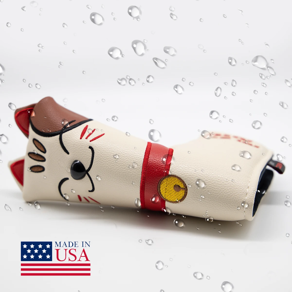 غطاء مضرب شفرة الجولف لطيف القط نادي الغولف يغطي الرأس لمضرب الجلود شفرة مضرب غطاء الرأس مع إغلاق المغناطيسي