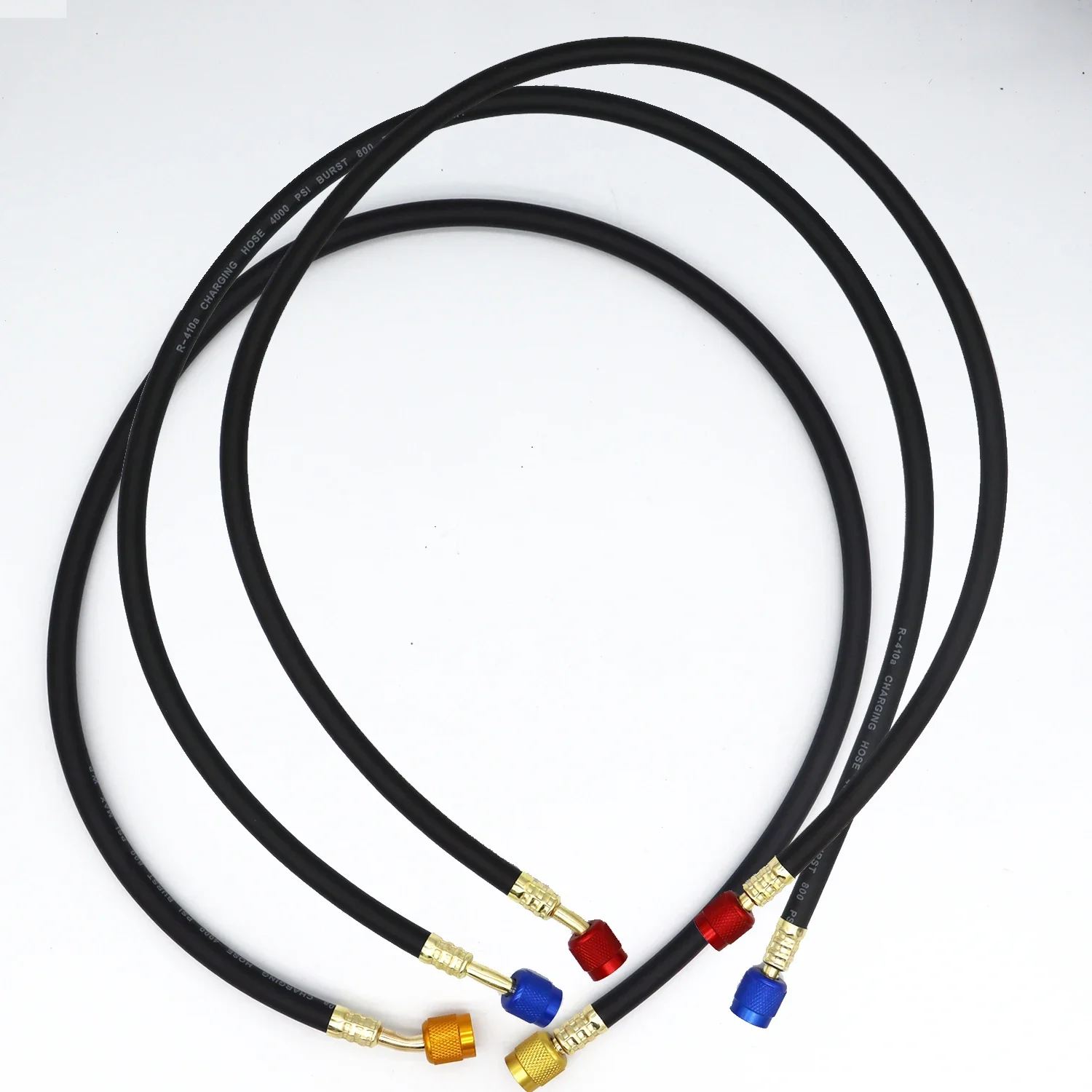 3PCS R410 Kältemittel AC Lade Schlauch 800-4000 PSI Arbeits Druck Fit HVAC Klimaanlage R134a R32 Kältemittel Manifold Gauge – Detail 3
