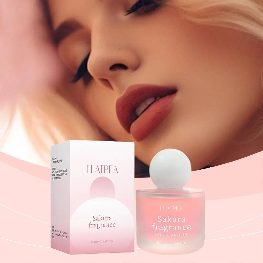 Sakura Women's Fragrance Spray Fresh Elegant Charming Floral Scent Deodorant Lady Dating Pheromones Perfume 50ml