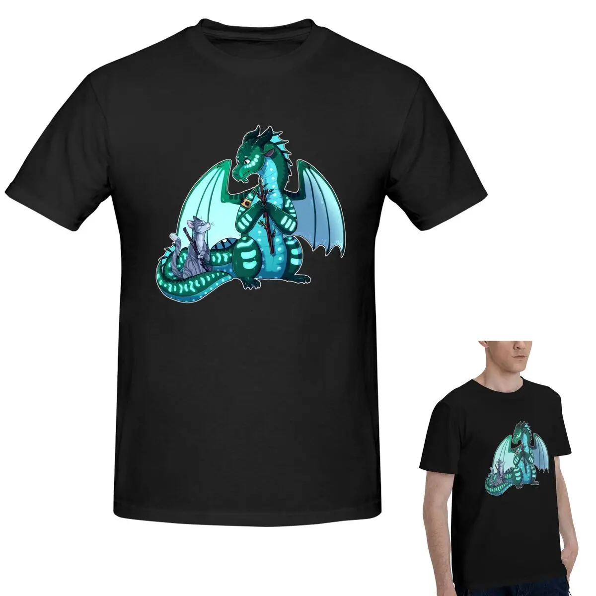 

100% Cotton Wings Of Fire & Warriors T-Shirt Men's Fashion Oversized T Shirt Men Round Neck Summer Shirts Tops S-6XL