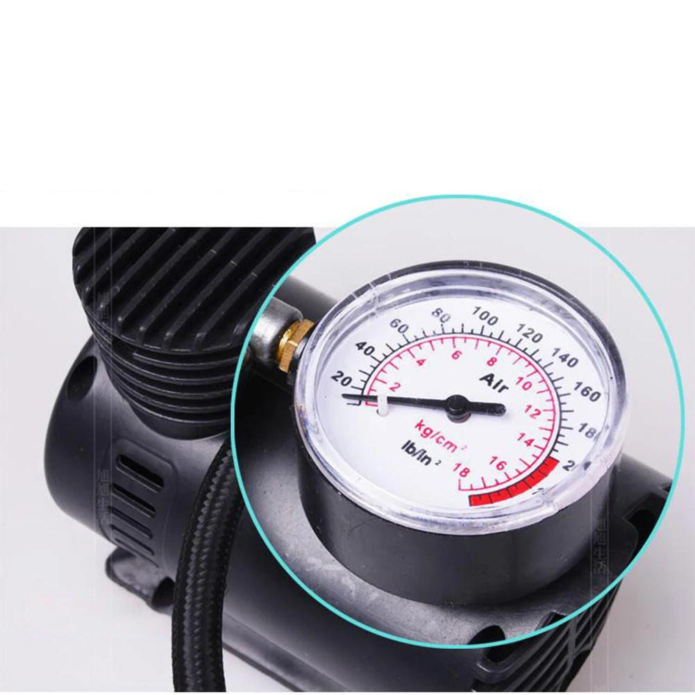 Portable 12V 300psi  Air Compressor Pump Tire Tyre Inflator For Car Auto Motorcycle Replacement Car Part