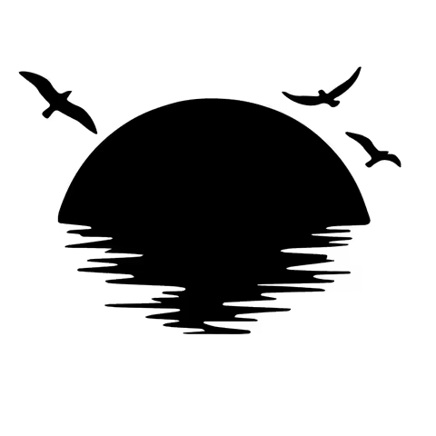 for Sun Set Birds Vinyl Decal For Campervan Van Caravan Sticker Graphic Camping