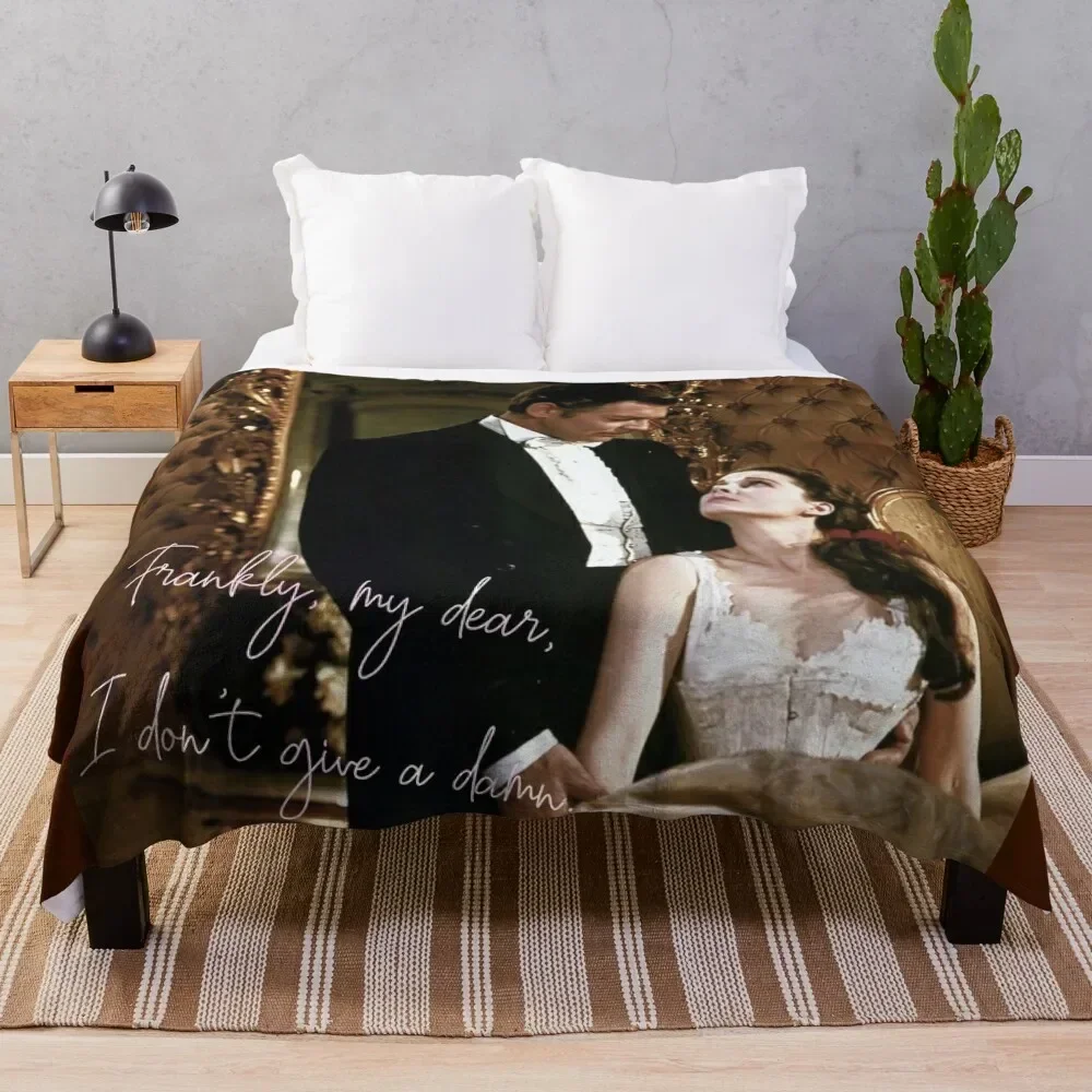 

Gone with the wind movie iconic quote Throw Blanket Hairy bed plaid Plaid on the sofa Blankets