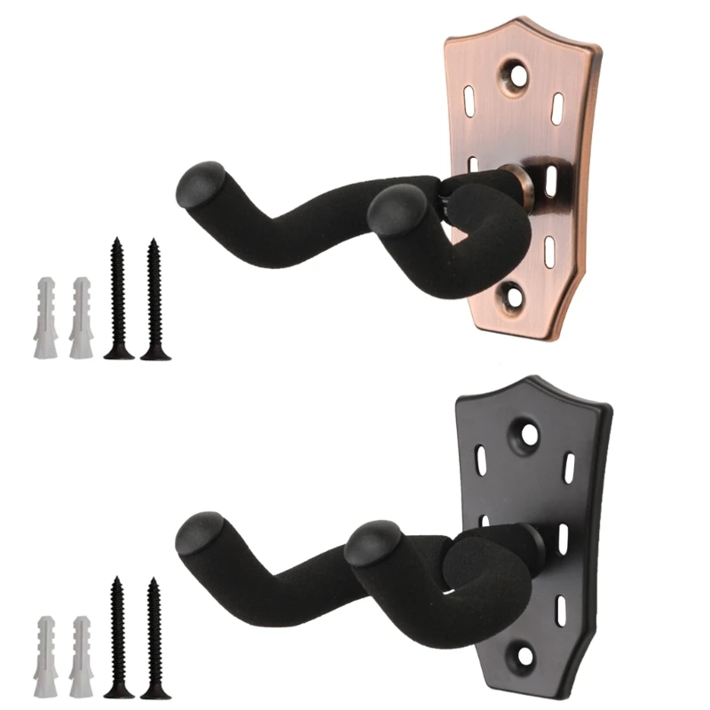 

Guitar Wall Hanger Metal Guitar Wall Mount with Protective Sponge Guitar Neck Holder Hook Stand for Bass Violin Ukulele N58B