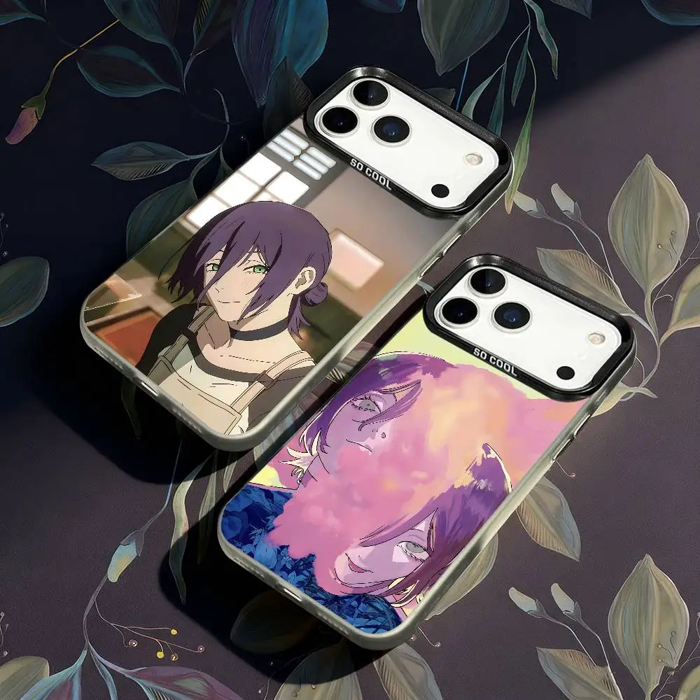 

C-Chainsaw Man Reze Phone Case For iPhone 17,16,15,14,13,12,X,8,Pro,Max,Plus,E,SE4,Air,Mini IMD Matte Black