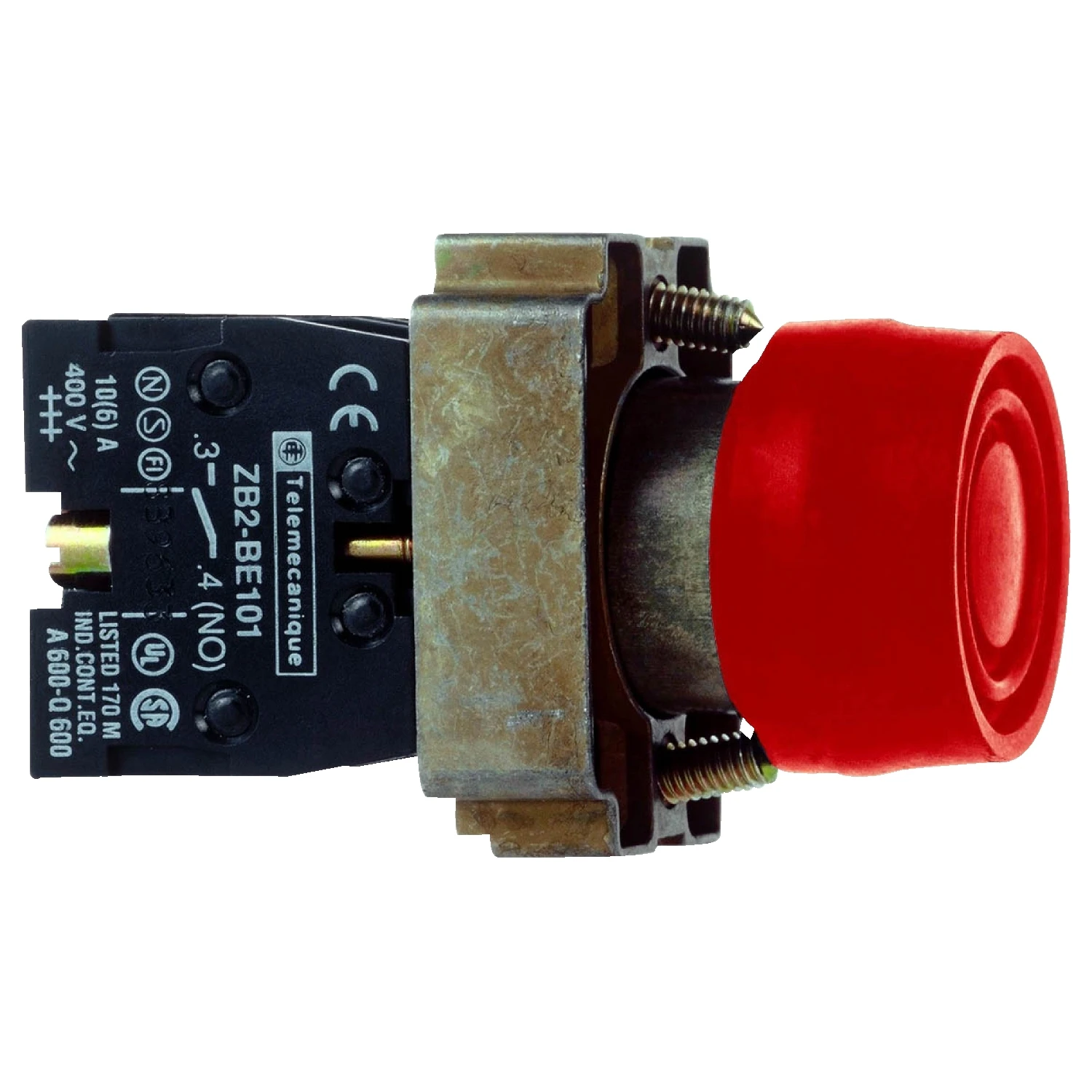 

XB2BP hood button XB2BP42C XB2BP42 = ZB2BZ102C + ZB2BP4C
