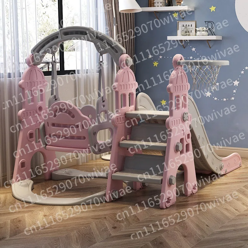 2-in-1 Slide and Swing for Kids Swimming Pool, Indoor Outdoor Home Playset, Water Toy for Children 2-10 Years Old