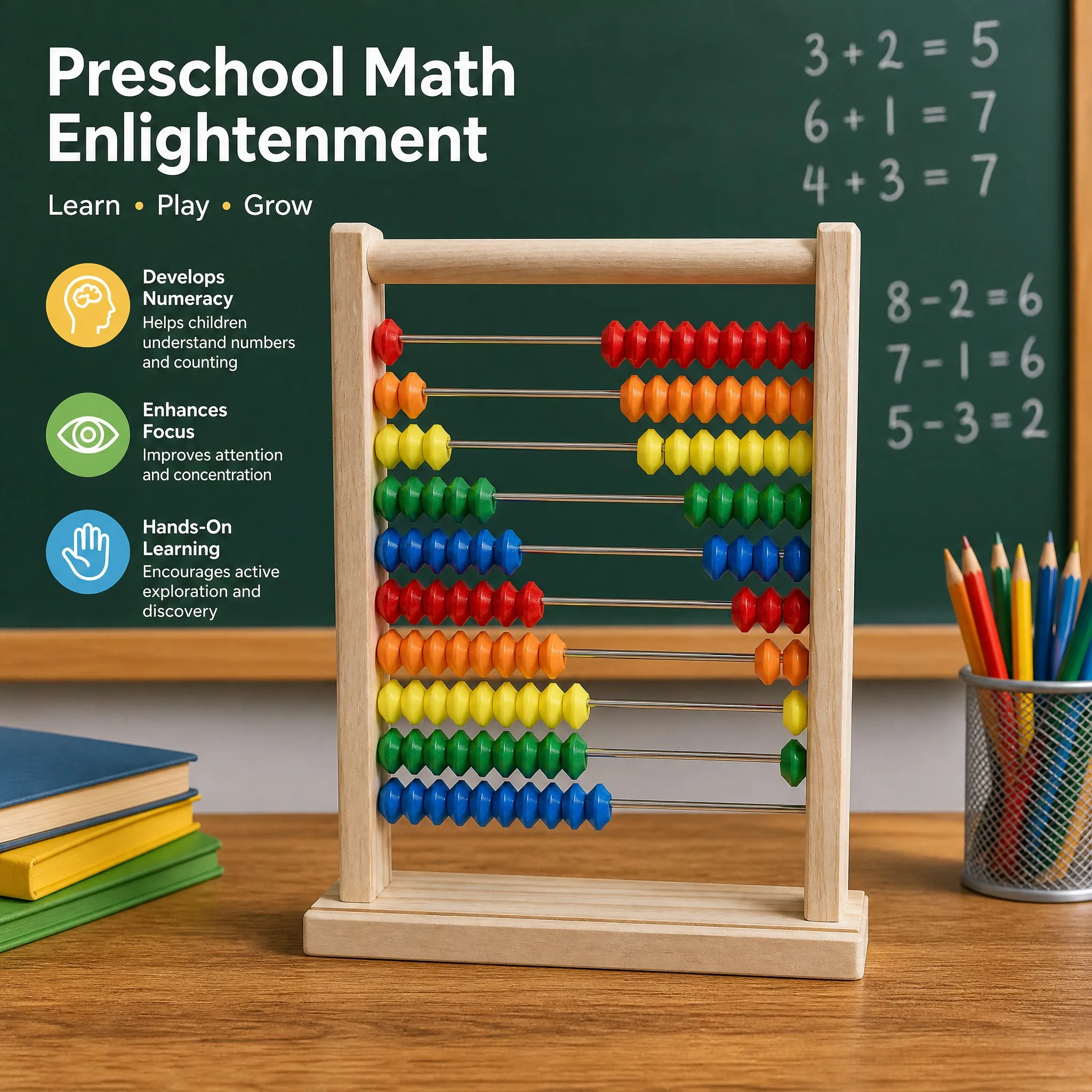 Houten 10-koloms abacus rekens - Kids Education Calculator recensie en prijs
