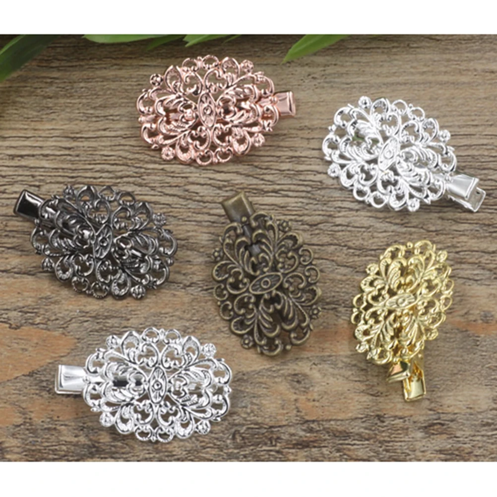 

25Pcs Vintage Hair Clips Flower Leaf Butterfly Patterns Women Girls Wedding Party Daily Wear Accessories Alloy Barrettes Good