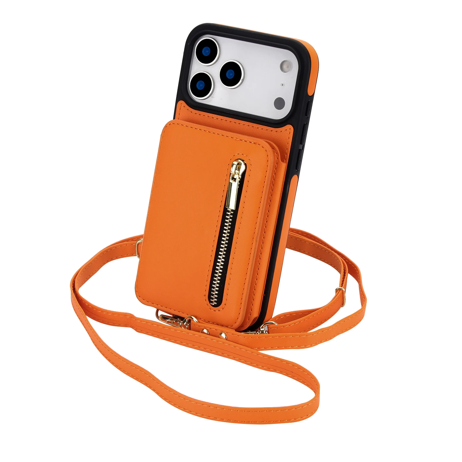 Luxury Crossbody Wallet Leather Cards Holder Case For iPhone 18 Pro Max 17 16 15 14 13 12 11 Pro Max Shockproof Stand Bag Cover