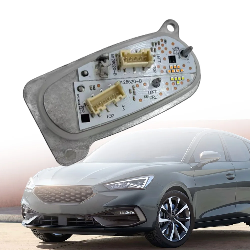 For SEAT Leon IV Tarraco 2019-2024 Day Time Running Light Module LED With Heatsink 5FJ941475 5FJ941476 Durable accessories