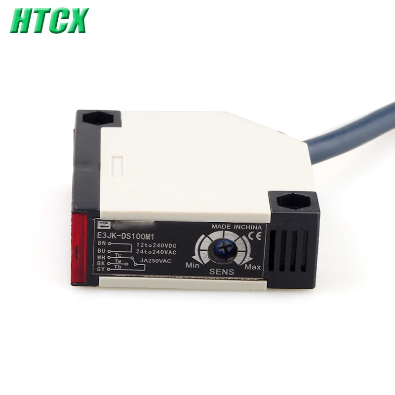 New E3JK-DS100M1 Diffuse Reflective Photoelectric Switch Infrared Induction Sensor 12-24V Five Wire DC