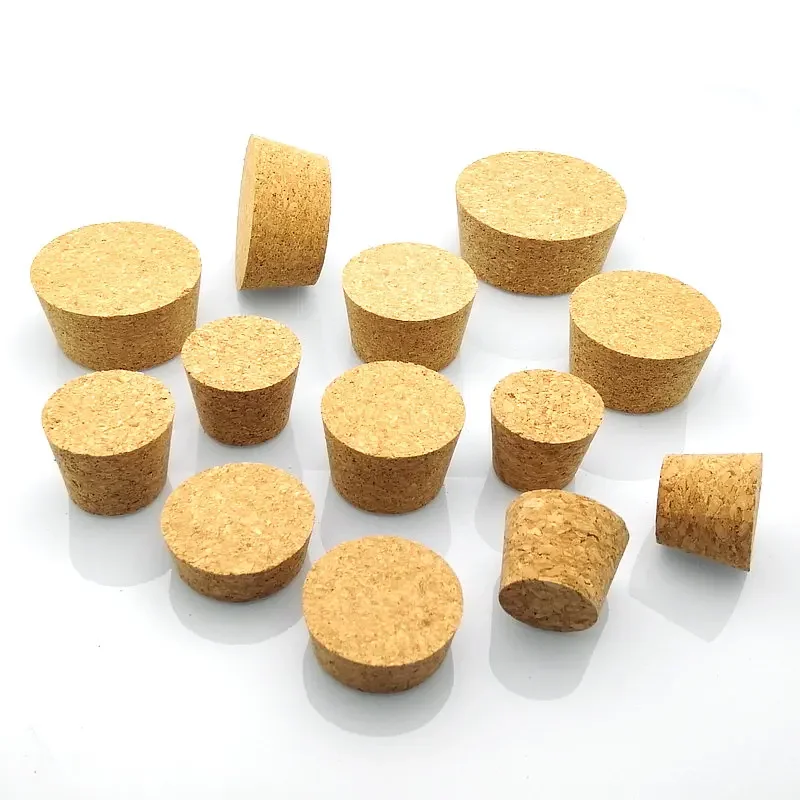 

10pcs Top DIA 32mm to 83mm Wood Cork Lab Test Tube Plug Essential Oil Pudding Small Glass Bottle Stopper Lid Thermos bottle plug