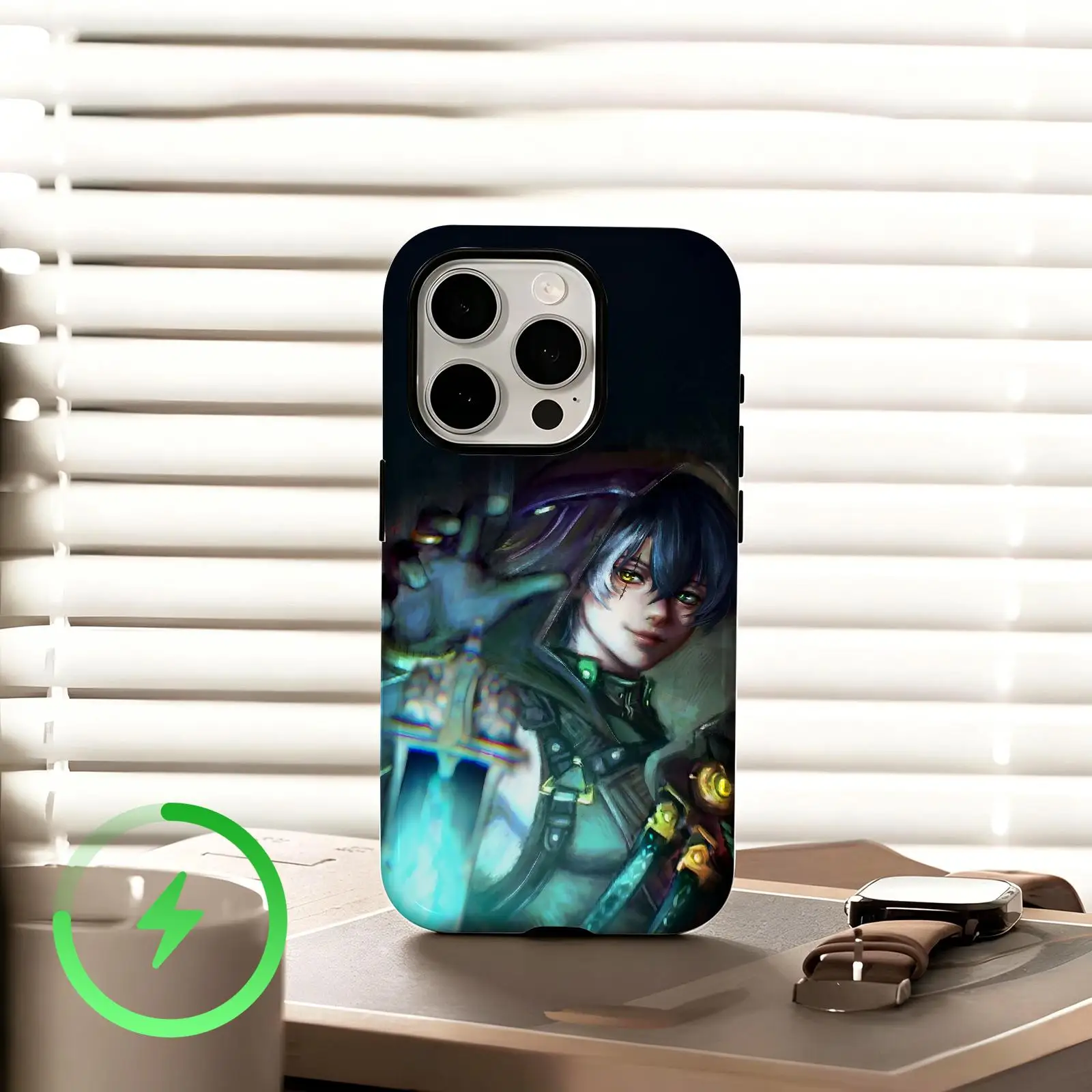 Wuthering Waves jingran Phone Case For iPhone17 16 16e 15 14 13 12Plus Pro Max Glossy Magnetic Film Case