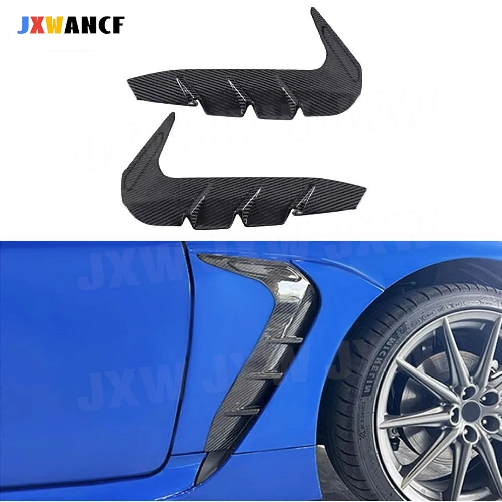 

JXWANCF 2 шт., боковое крыло из углеродного волокна, FRP, вентиляционные отверстия, накладки, рамка, крышка для Toyota GR86 Subaru BRZ 2021 + внешний вид автомобиля