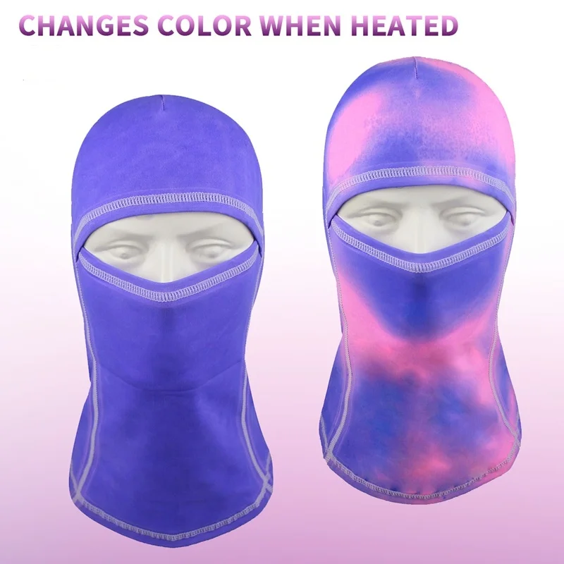 

Unisex Heat Reactive Balaclava Temperature Sensitive Color Changing Face Mask Outdoor Cycling Motorcycle Ski Uv Protection Scarf