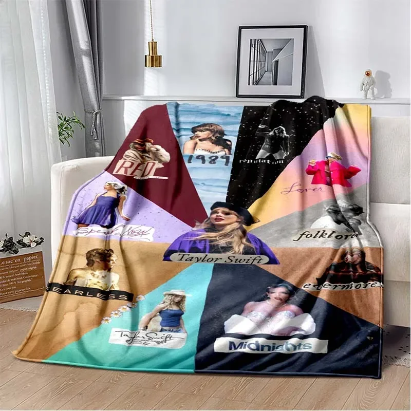 

American pop music queen Pattern Throw Blanket Light Weight Blanket for Living Room Bedroom Kidsroom Warm Blanket Christmas Gift