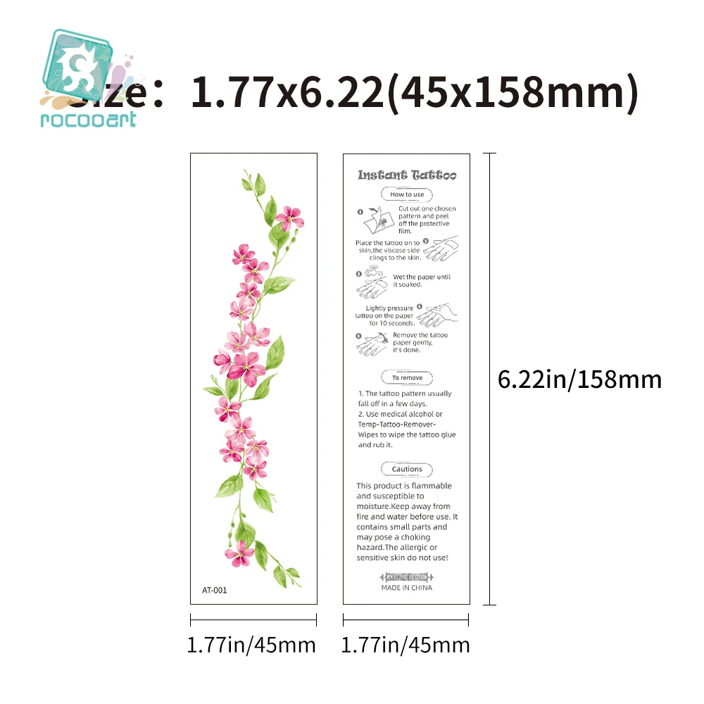 2 قطعة الوشم المؤقت زهرة للنساء الملونة واقعية ملصقات قابلة للإزالة للخصر الذراع الأيدي مثير وهمية الوشم للسيدات #4