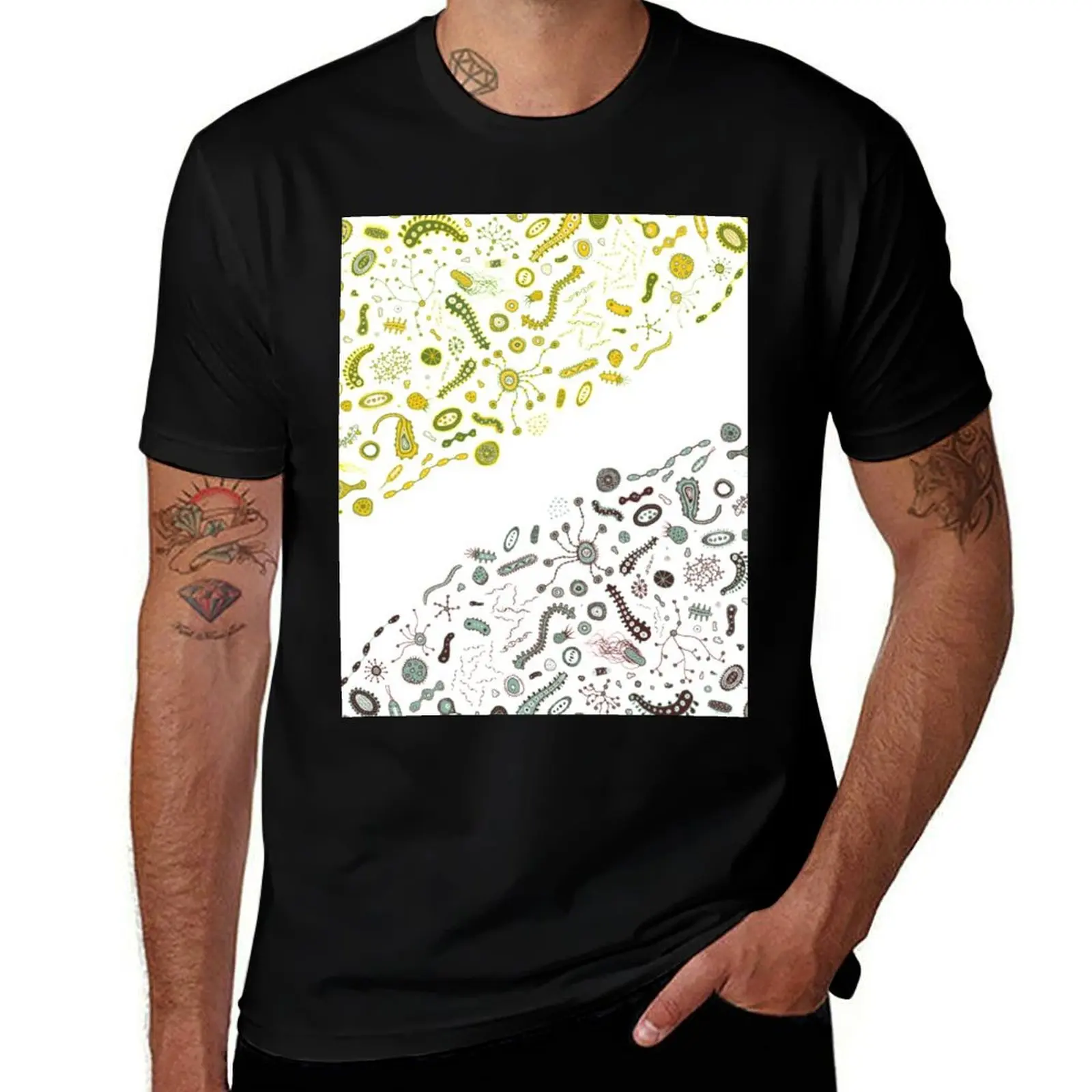 Microbiome Microbiology - Bacteria Parasite Biology - Microscopic Life T-Shirt blanks tees t shirts for men cotton