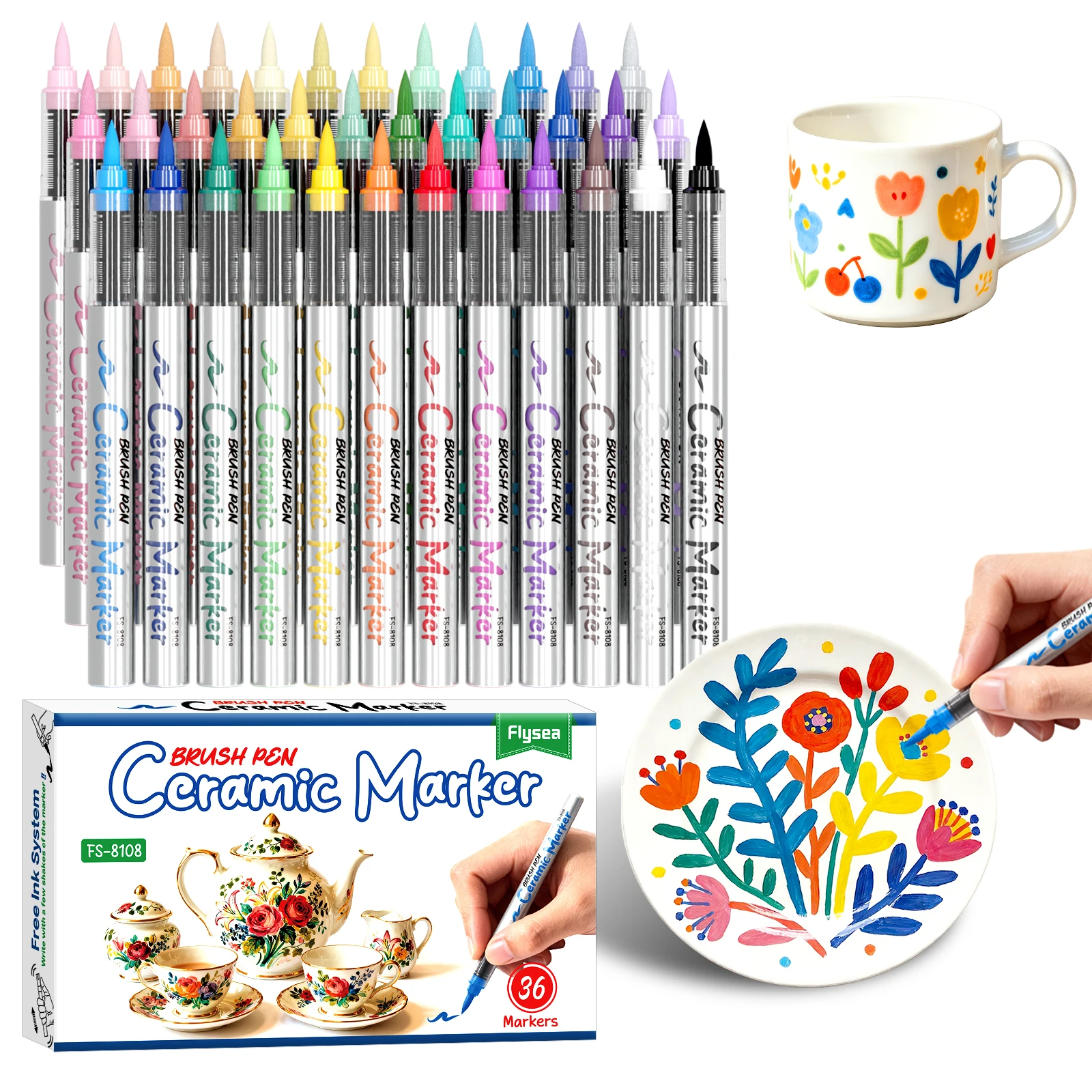 Copic Marker Sketch - Flysea 12/24/36 Farbige Flüssigkeramik-Malstifte Zeichenstifte Graffiti-Marker