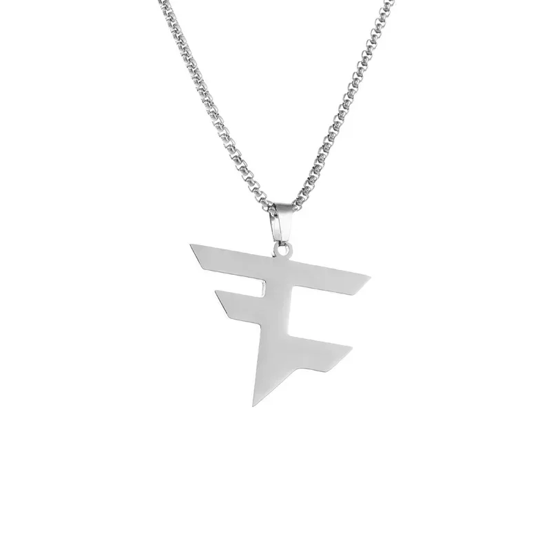 Collar FAZE Csgo Rain God Rainropztwistizz, el mismo estilo, collar de acero de titanio, joyería, cadena de suéter bonita para otoño e invierno