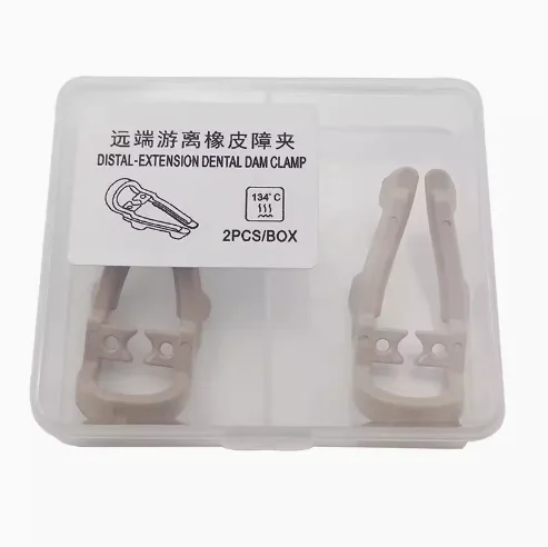 2pcs/box Dental-extension dental dam clamp clip short and long style tooth filling resin rubber dam clips