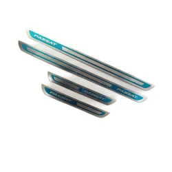 4PCS/Lot Stainless Steel For Volkswagen Passat B7 Ultra-thin Auto Car Door Sill Scuff Plate Pedal Cover